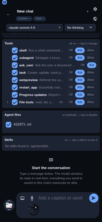 An attached image waiting in the composer