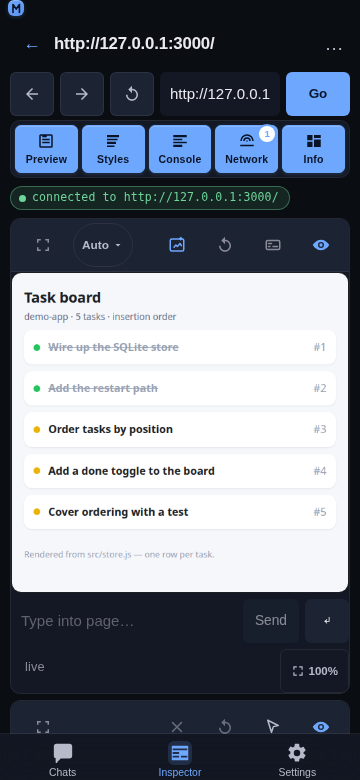 The blue Draft Craft icon in the Preview panel's toolbar, between the size picker and Refresh